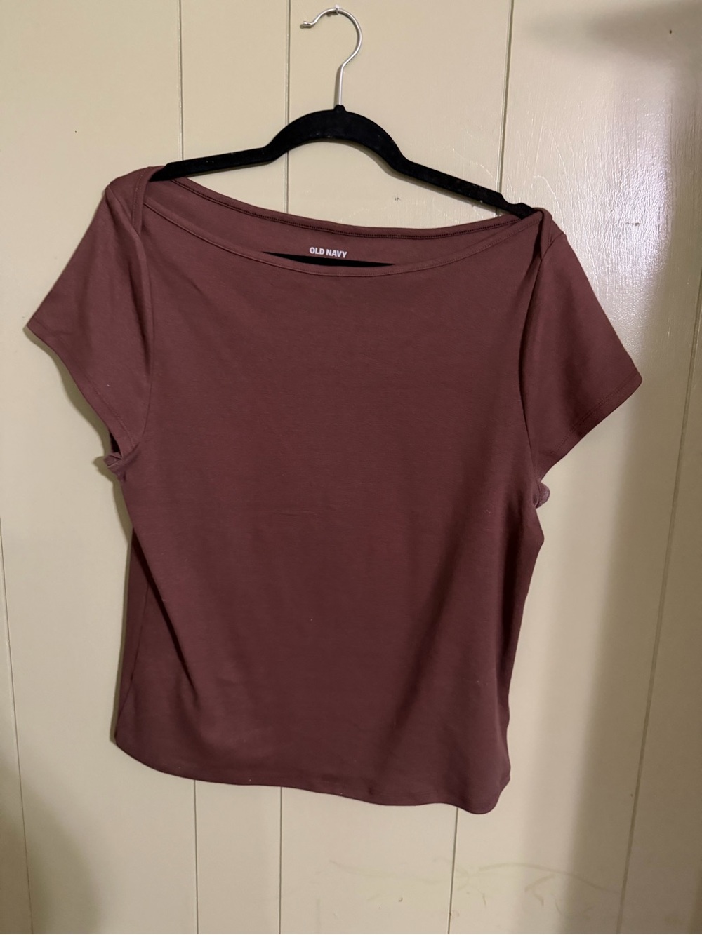 Old Navy Women's Short Sleeve Boatneck Top - Mauve